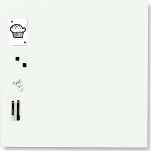 Naga Glassboard Magnet. Glastavle 100x100 Cm, Hvid