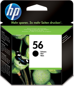 HP No 56 C6656ae Blækpatron, Sort, 520s
