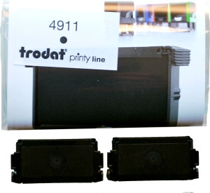 Trodat 4911 Stempelpude   Sort   2 Stk.