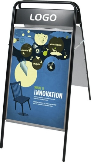 DSI Gadeskilt "Expo Sign", 50x70cm, Sort