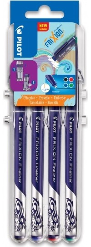 Pilot Frixion Fineliner   F   4 Farver