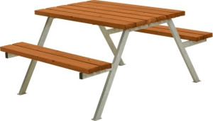 Plus Alpha Bord/bænkesæt, Teak, 118 Cm