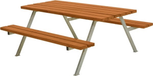 Plus Alpha Bord/bænkesæt, Teak, 177 Cm