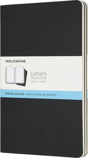 Moleskine Cahier Notesbog   L   Dot.   Sort