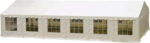 Outfit Luksus Partytelt 6x12 M, 80 Pers., Pvc, Hvid