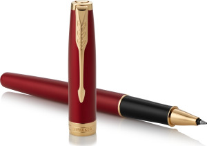 Parker Sonnet Red Lacquer Gt Rollerpen   F