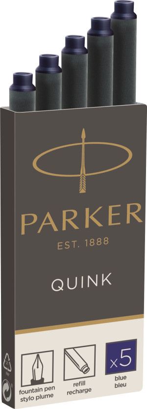 Parker Quink Refill   Fyldepen   Blå   5 Stk.