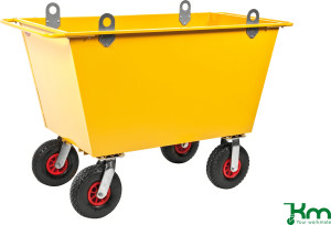 Kongamek Fodervogn M. Løftekroge, 400 Liter,Luftgummihjul