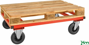 Kongamek Palletransportvogn Lav, Rød