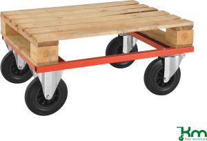 Kongamek Palletransportvogn Lav, Halvpalle, Rød