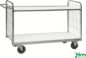 Kongamek Bordvogn Med Gitter 2 Plan, 119x65x102,5, 300 Kg