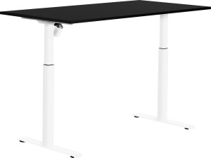 Sun-Flex Ii Hæve-Sænkebord, 151x80, Sort/hvid