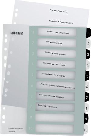Leitz Wow Printbart Register   A4+   1-10