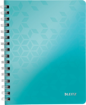 Leitz Wow Spiral Notesbog   A5   Linjeret   Isblå