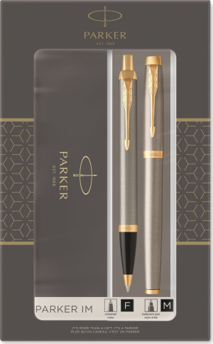 Parker Im Brushed Metal Gt Duosæt   M