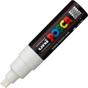 Posca Marker   Pc-8k   B   8 Mm   White