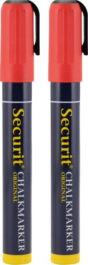 Securit Sma510 Kridtmarker   Rød   2 Stk.