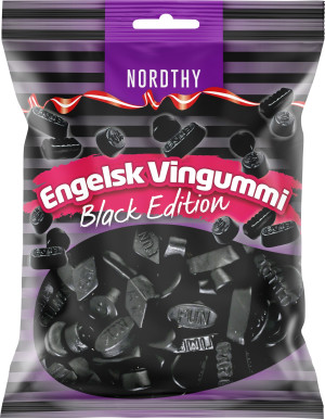 Nordthy Engelsk Vingummi Black Edition, 300 G