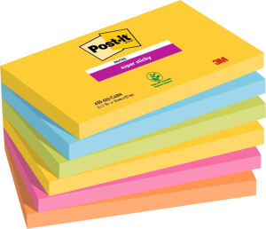 Post-It Super Sticky Notes   Carnival   76x127 Mm