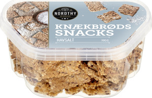 Nordthy Knækbrødssnacks Havsalt, 190 G