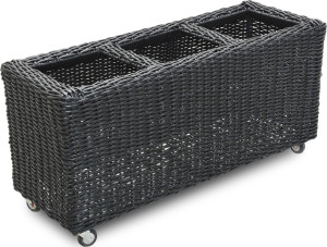Outdoor Blomsterkrukke L.84 X D.30 X H.40 Cm, Sort