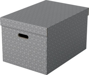 Esselte Home Boks   Large   Grå   3 Stk.