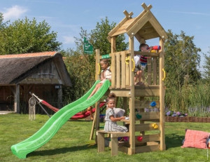 Jungle Gym Teepee Legetårn M/grøn Rutsjebane