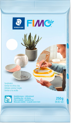 Fimo Air Ler, 250g, Hvid