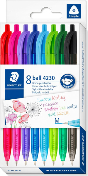 Staedtler 4230 Kuglepen   M   8 Farver