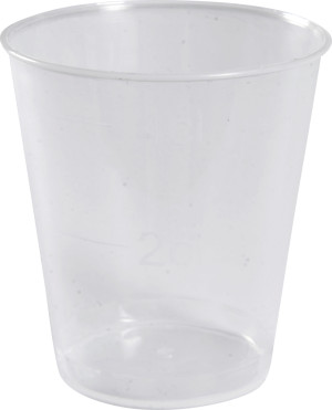 No-Name Snapseglas, Pp, Klar, 2/4 Cl, 20 Stk