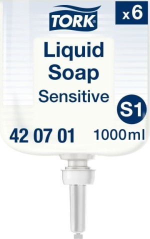 Tork S1 Sensitiv Sæbe, U/parfume, 1 L