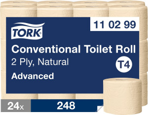 Tork T4 Advanced Toiletpapir, 2-Lag, Natur, 24 Rl