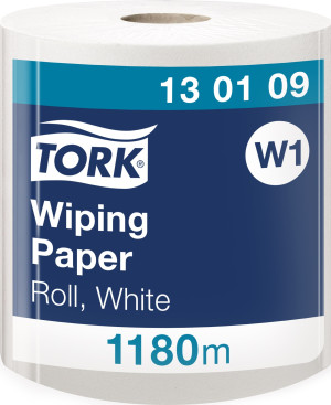 Tork W1 Standard Aftørringspapir Hvid, 1-Lag, 1 Rl
