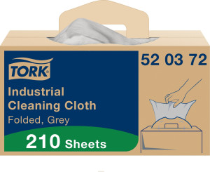 Tork W7 Industri Aftørringsklud Grå 1-Lag 210 Stk.