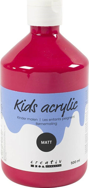 Creativ Company Akrylmaling   500ml   Mat   Primær Rød