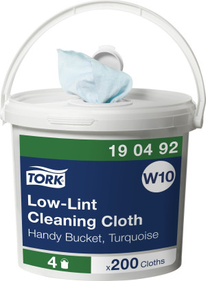 Tork W10 Aftørringsklud Sensitiv, Blå, 200 Ark
