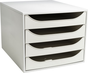 Exacompta Ecobox Skuffekabinet, 4, Grå/grå