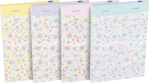 Oxford Floral Notesblok 10x14 Cm   Linjeret   Ass.