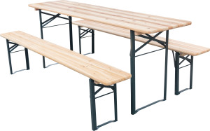 Lomax Festival Bord-Bænkesæt, Foldbart, 200x50 Cm, Fsc