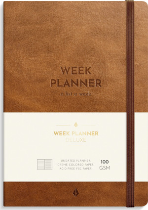 Burde Deluxe Week Planner Udateret Kalender, A5