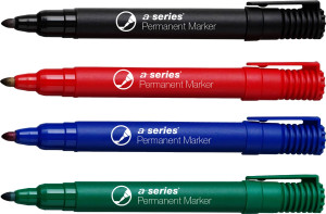 A-Series Permament Marker   Rund   4 Farver