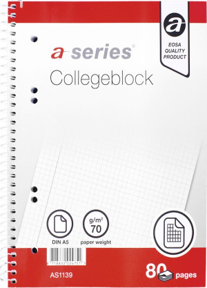 A-Series Kollegieblok   A5   Kvadreret