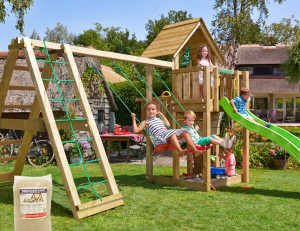 Jungle Gym Cubby Legetårn M/climb, Sand & Rutsjeb.