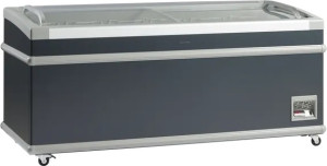 Scandomestic Sif700c - Supermarkedsfryser, Sort