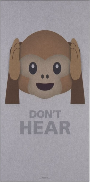 FibroTech Akustikbillede Don'T Hear, 9mm, 60x120cm, Lysegrå