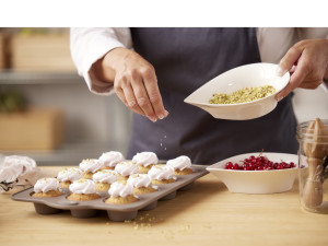 Blomsterbergs Muffinform 12 Rum, Sillikone, Latte