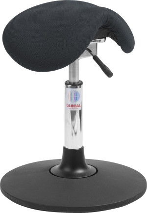 Global Mini Sadelstol, Sort, Stof, 46-59 Cm, Sway