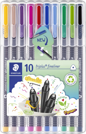 Staedtler Triplus Fineliner   10 Farver