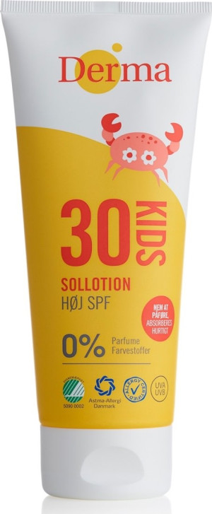 Derma Kids Solcreme   Spf 30   Parfumefri   200 Ml