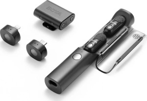 Boya Mikrofon Transformerbar, Usb-C, 3.5mm, Sort